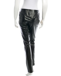 Chanel Leather Skinny Pants