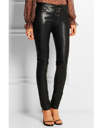 Saint Laurent Leather Skinny Pants