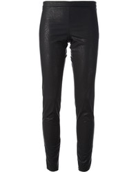 Nude Faux Leather Skinny Trousers