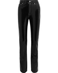 Helmut Lang Patent Leather Straight Leg Pants