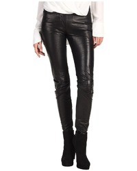 Edun Perforated Leather Skinny Pant