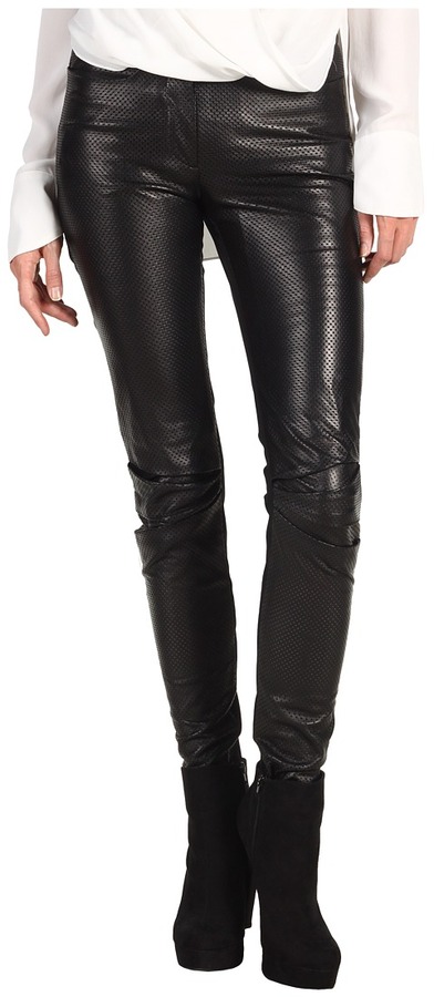 Edun Perforated Leather Skinny Pant, $798 | 6pm.com | Lookastic