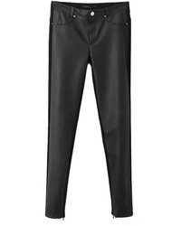 ChicNova Rivets Design Pu Leather Pants
