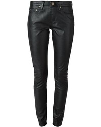 Saint Laurent Faux Leather Trousers