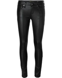 Saint Laurent Leather Look Skinny Trousers