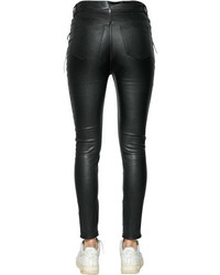 Filles a papa Skinny Lace Up Leather Pants