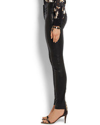 Givenchy Skinny Pants In Black Stretch Leather