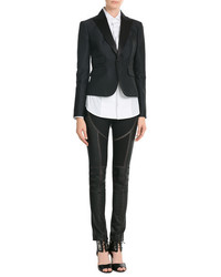 Dsquared2 Skinny Pants With Leather And Mesh