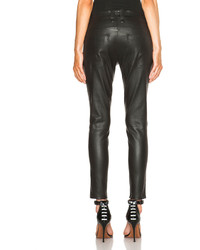 Unravel Slouchy Skinny Lambskin Leather Pants
