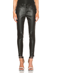Unravel Slouchy Skinny Lambskin Leather Pants