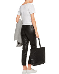 Joseph Tessa Suede Trimmed Leather Skinny Pants