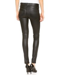 Current/Elliott The Ankle Skinny Stretch Leather Pants