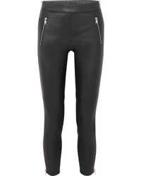 Alexander McQueen Two Tone Leather Skinny Pants