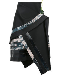 Martina Spetlova Bonded Leather Strips Skirt