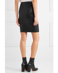 Joseph Clara Leather Skirt Black