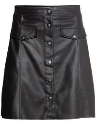 H&M Faux Leather Skirt