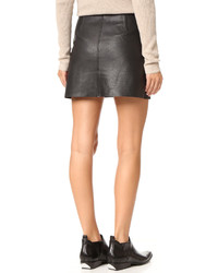 Free People Join Hands Leather Skirt