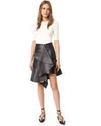 Rochas Leather Skirt