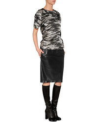 Lanvin Leather Skirt In Black