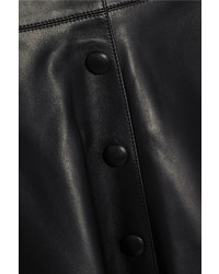 Michael Kors Michl Kors Collection Leather Midi Skirt Black