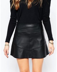 Pull&Bear Faux Leather A Line Skirt