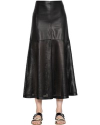 Simonetta Ravizza Perforated Nappa Leather Skirt