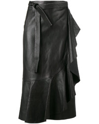 Helmut Lang Wraparound Leather Skirt