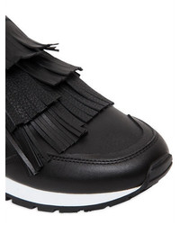 Tod's 20mm Fringed Leather Slip On Sneakers