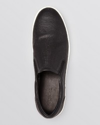 Vince Ace Perforated Leather Slip On Sneakers