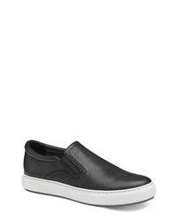 J AND M COLLECTION Anson Slip On Sneaker In Black Sheepskin At Nordstrom