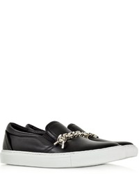 Dsquared2 Babe Wire Black Leather Slip On Sneaker
