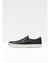 Vince Baxter Mixed Leather Slip On Sneaker