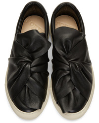 Ports 1961 Black Bow Slip On Sneakers