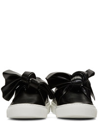 Cédric Charlier Black Bow Slip On Sneakers