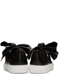 Cédric Charlier Black Bow Slip On Sneakers