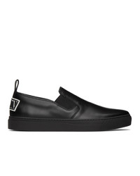 Valentino Black Garavani Vltn Slip On Sneakers