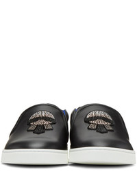 Fendi Black Karlito Slip On Sneakers