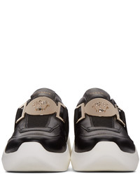 Versace Black Medallion Slip On Sneakers