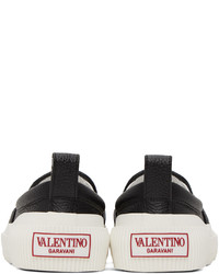 Valentino Garavani Black Slip On Vlogo Sneakers