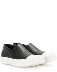 Rick Owens Boat Leather Slip On Sneakers