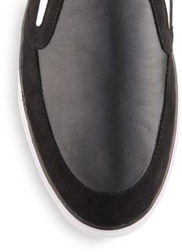 Nine West Brodie Leather Suede Slip On Sneakers 79 Off 5th