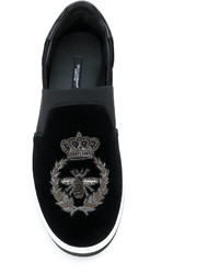 Dolce & Gabbana Crown Slip On Sneakers