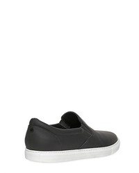 DSQUARED2 Rubberized Leather Slip On Sneakers