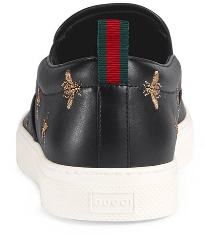 Gucci Leather slip-on Sneakers With Bees - Farfetch