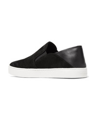 Vince Garvey Suede And Leather Collapsible Heel Sneakers