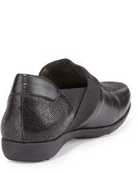 Sesto Meucci Geneva Leather Slip On Sneaker Black