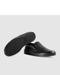 Gucci Gg Leather Slip On Sneaker