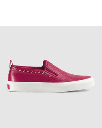Gucci Gg Leather Slip On Sneaker