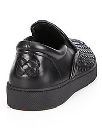 Bottega Veneta Intrecciato Leather Slip On Shoes