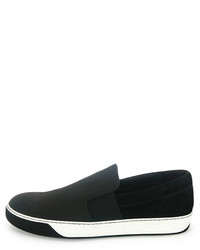 Lanvin Leather Slip On Sneaker Black